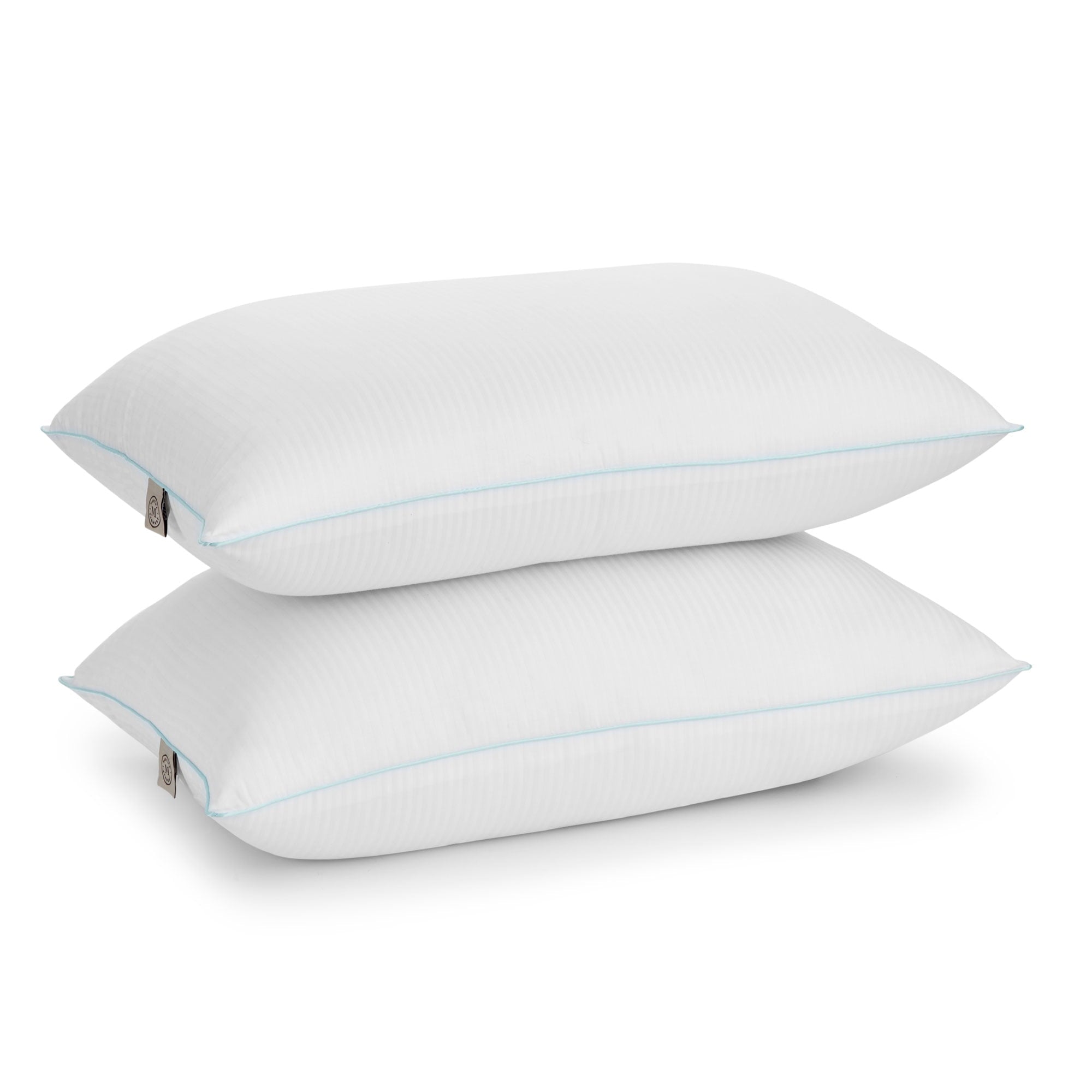 Hotel Collection Classic Stripe Bed Pillows Standard / Queen Size Set Of 2, Enhanced Loft Plush Pillow for All Sleep Positions, 20" x ... - Orthopedic Shredded Foam Bed Pillow Set - Default Title