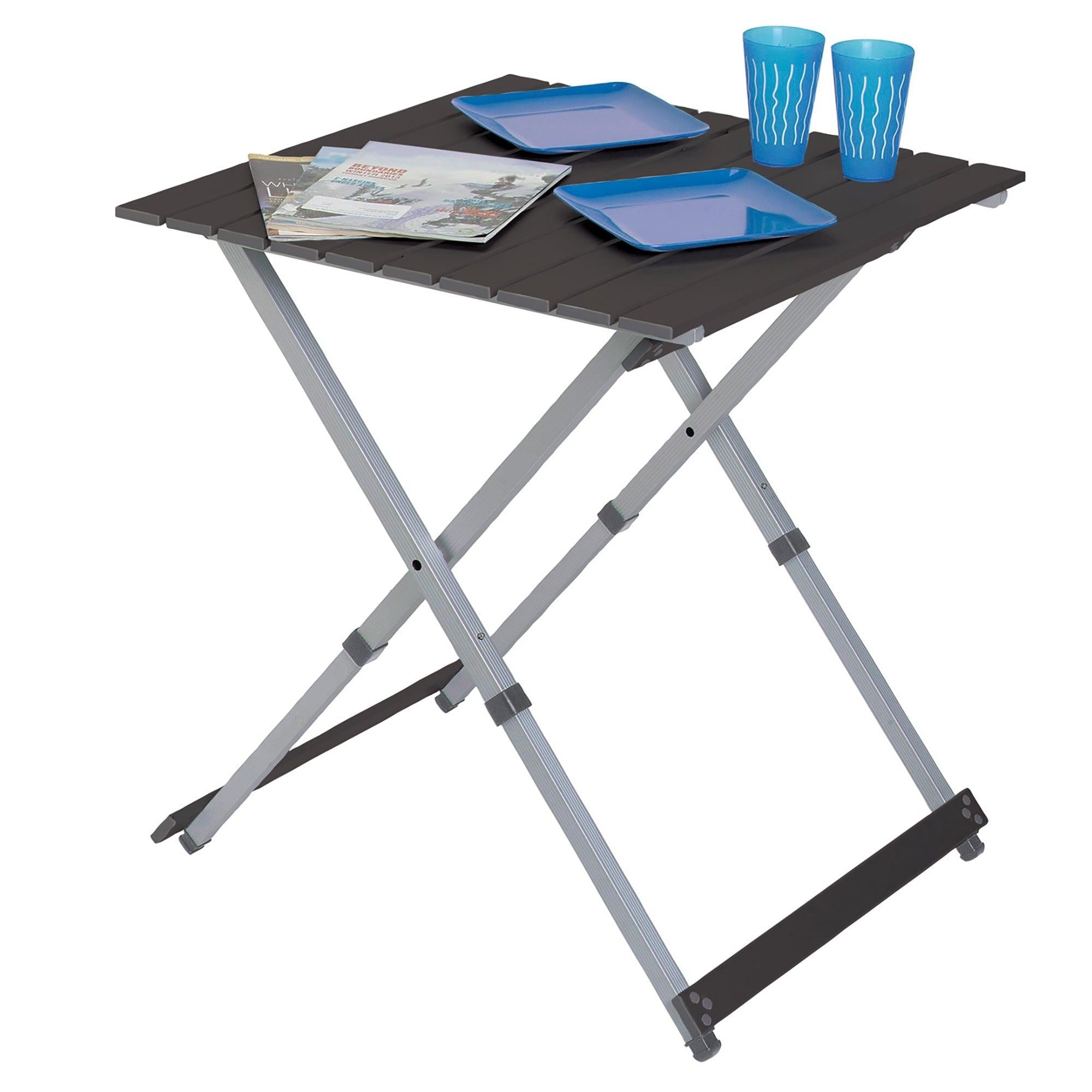 Slim-Fold Compact Camp Table 25 - Choice 214 - Slim-Fold Outdoor Cook Station with Storage Shelves Detail