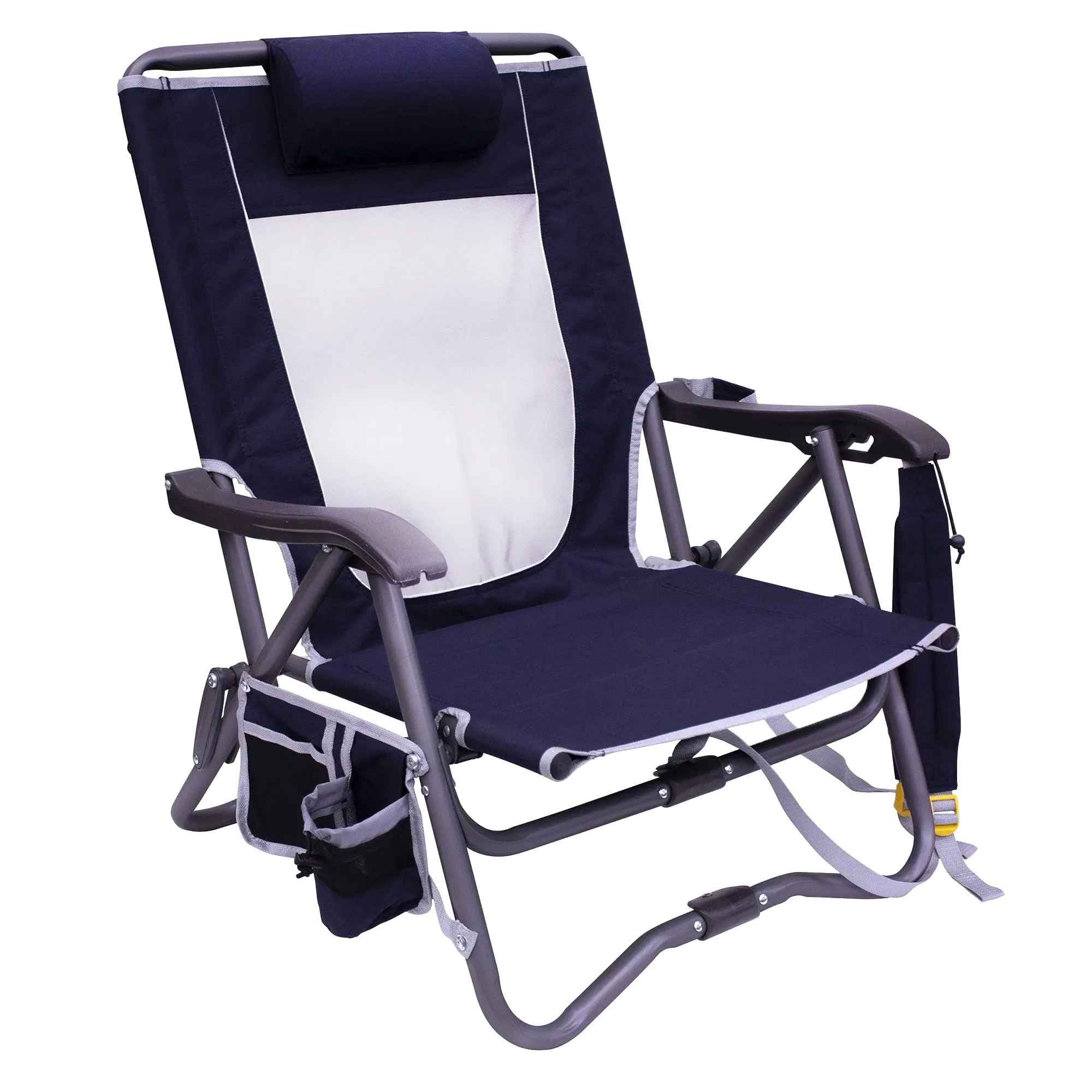Space-Saving Pico Bi-Fold Slim Event Chair - Choice 334 - Space-Saving Micro-Folding Chair for Backpacking - Indigo