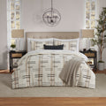 Fluffy Down Alternative Full/Queen Comforter Set, All-Season, 5-Piece, Tan Modern - Hypoallergenic Ultra-Fluffy Quilt for Winter - Default Title