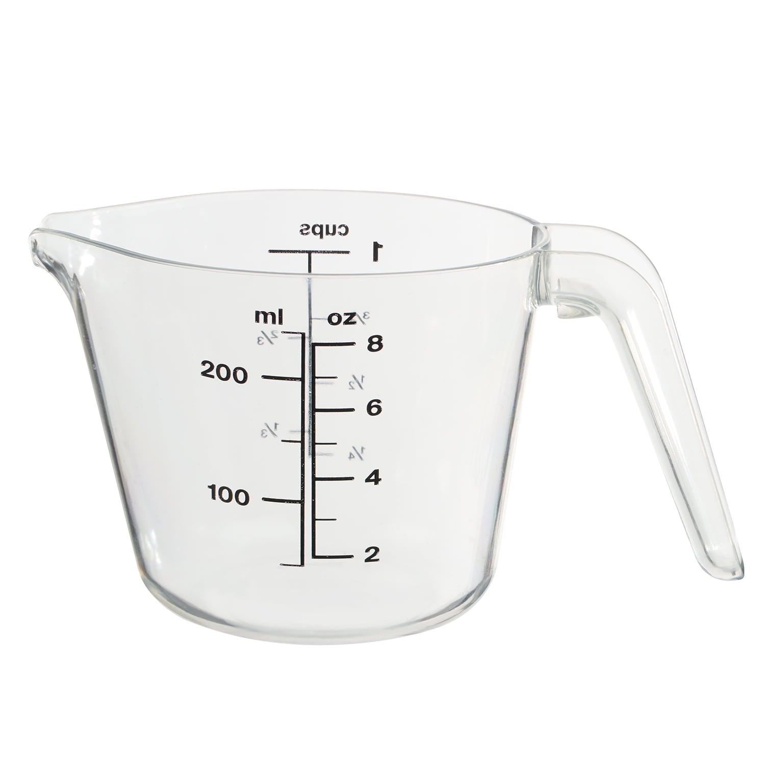 Time-Saving 1 Cup Large Spout Plastic Measuring Cup, Clear - Premium Stainless Steel Garlic Presser & Peeler - Default Title