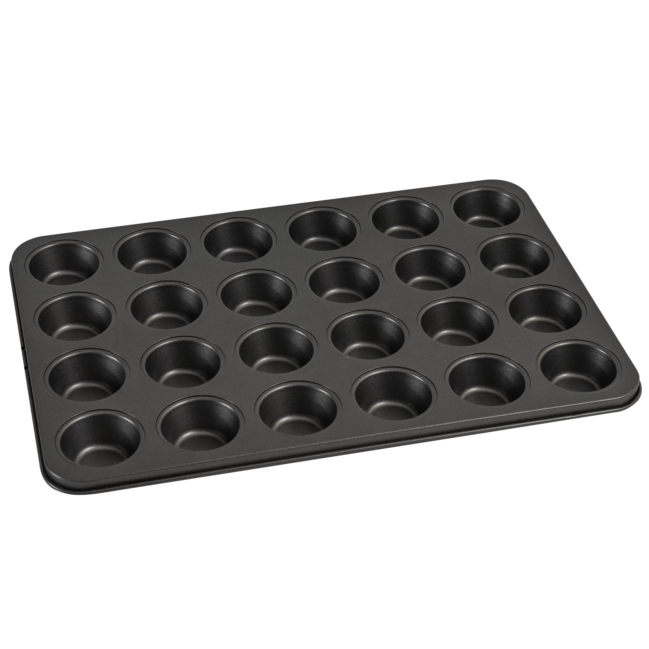 Innovative 24 Cavity Mini Muffin Pan, Non-Stick Bakeware,1.8 inch Diameter Cups,Gray,Carbon Steel - Premium Stainless Steel Garlic Presser & Peeler - Default Title