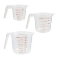 Ergonomic Manual 3-Piece Tapered Spout Nesting Plastic Measuring Cups Set, Clear - Premium Stainless Steel Garlic Presser & Peeler - Default Title