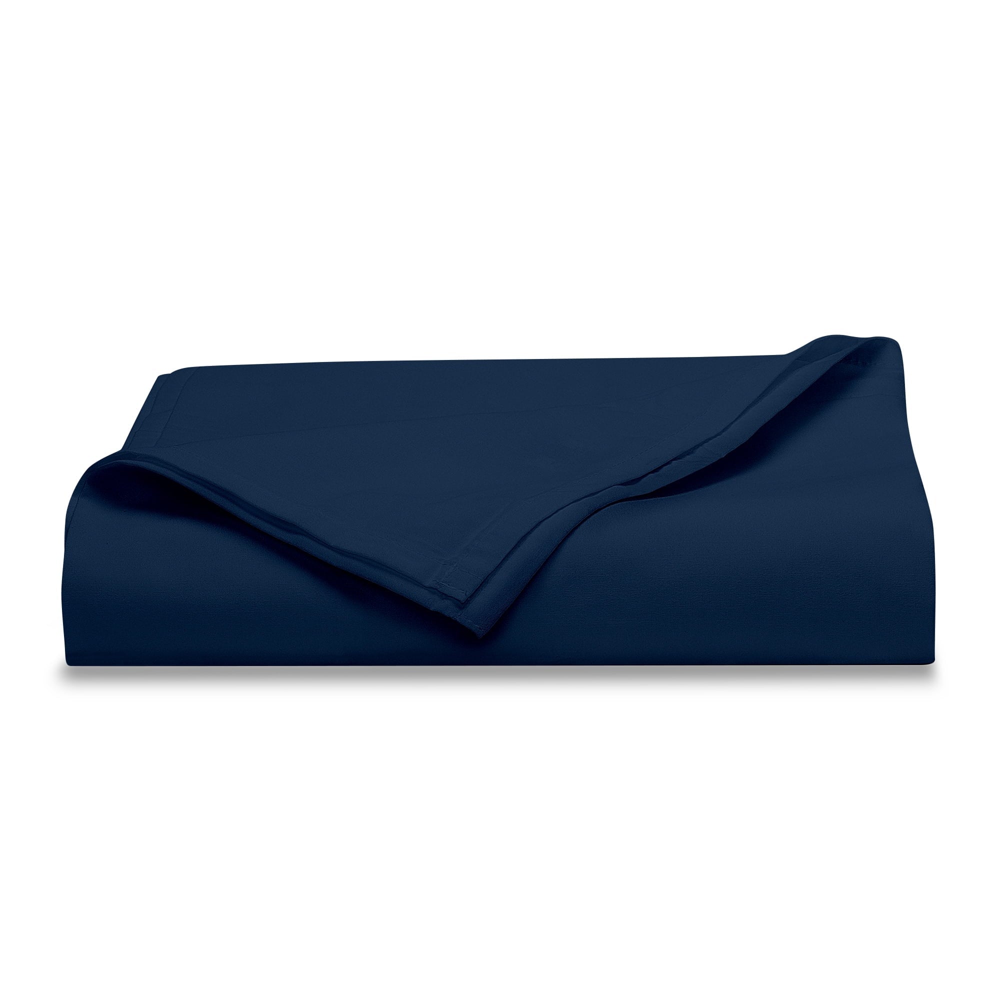 Wrinkle-Resistant 300 Thread Count Easy Care Blue Cove Cotton Blend Percale Flat Bed Sheet, King - Breathable Egyptian Cotton Flat & Fitted Sheets - Default Title