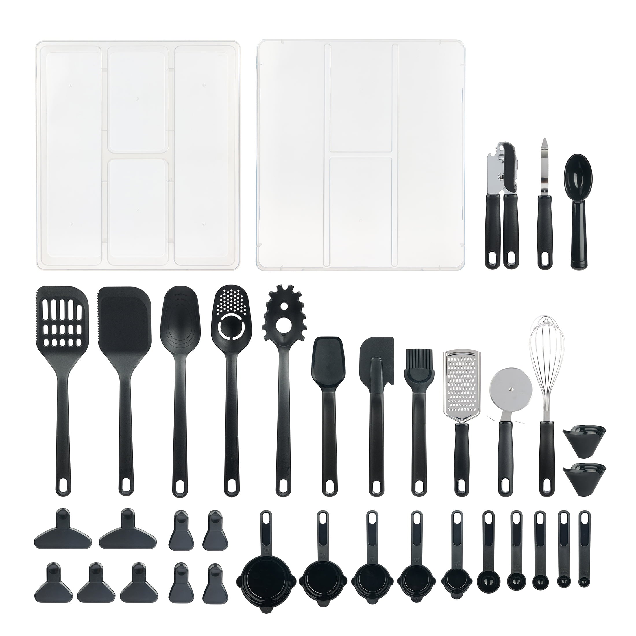 Durable Steel 36 Piece Kitchen Gadget Set with Kitchen Cooking Utensils, and Drawer Organizer, Black - Heavy Duty Stainless Steel Kitchen Shears - Default Title