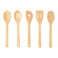Durable Steel 5pk Bamboo Spoons for Cooking, Kitchen Essential Tools Set - Multi-Purpose Hand Tool for Daily Meal Prep - Default Title