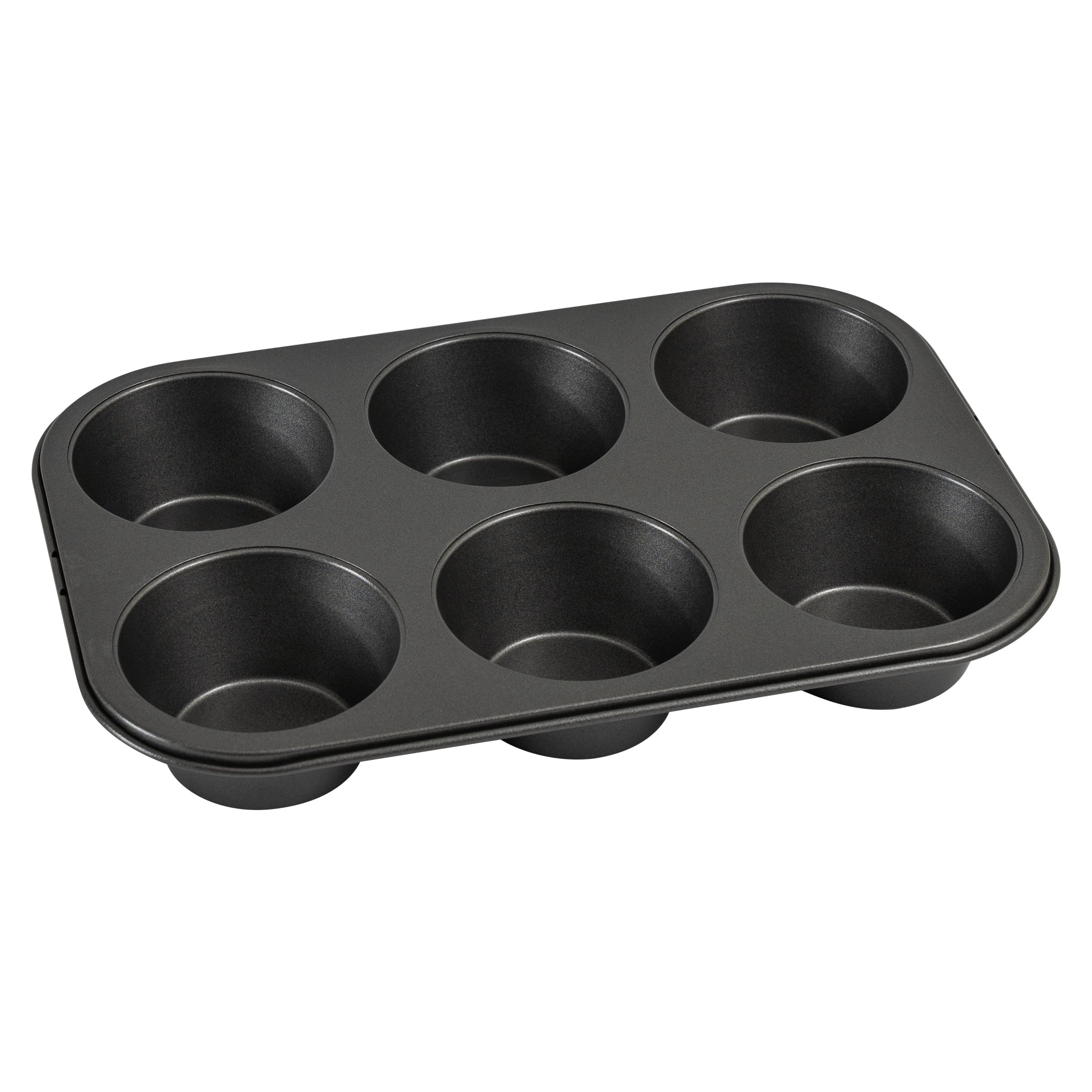 Multi-Functional 6 Cup Jumbo Muffin Pan, Non-Stick Bakeware,3.4 inch Diameter Cups,Gray,Carbon Steel - Kitchen Gadget Tool for Quick Food Prep - Default Title