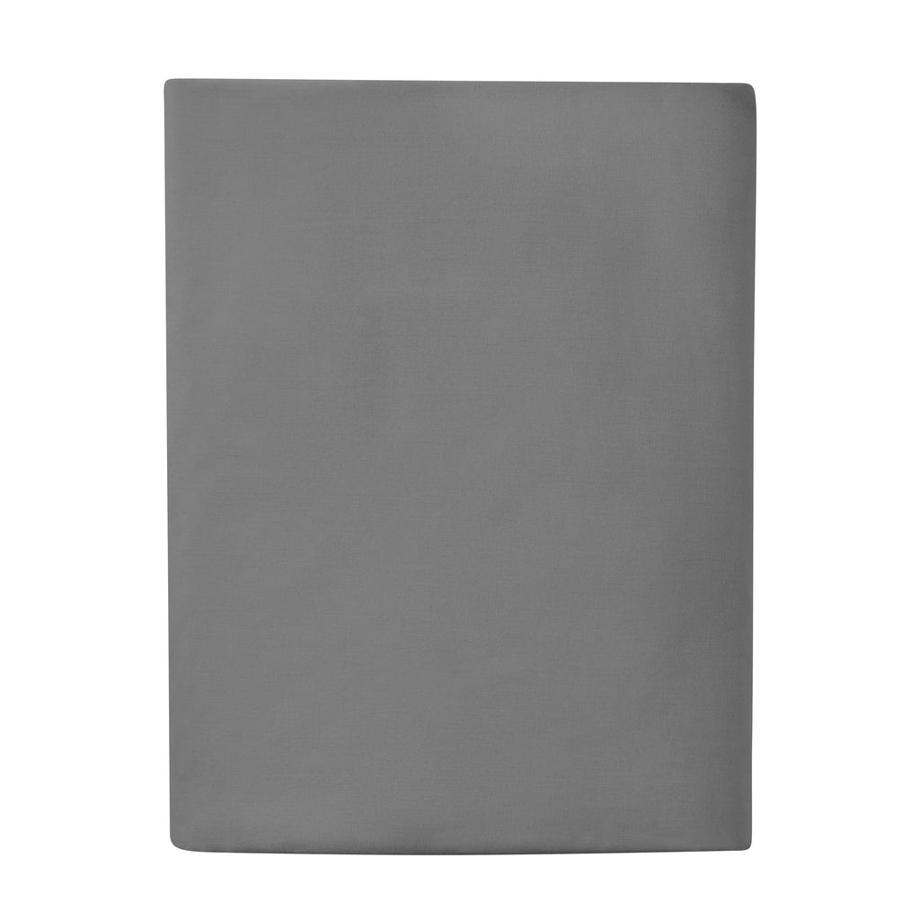 Cooling Sateen Easy Care 300 Thread Count Solid Soothing-Gray CVC Cotton Blend Fitted Sheet, King (Adult) - Cooling Hotel Quality Bedding Sheets and Pillowcases - Default Title