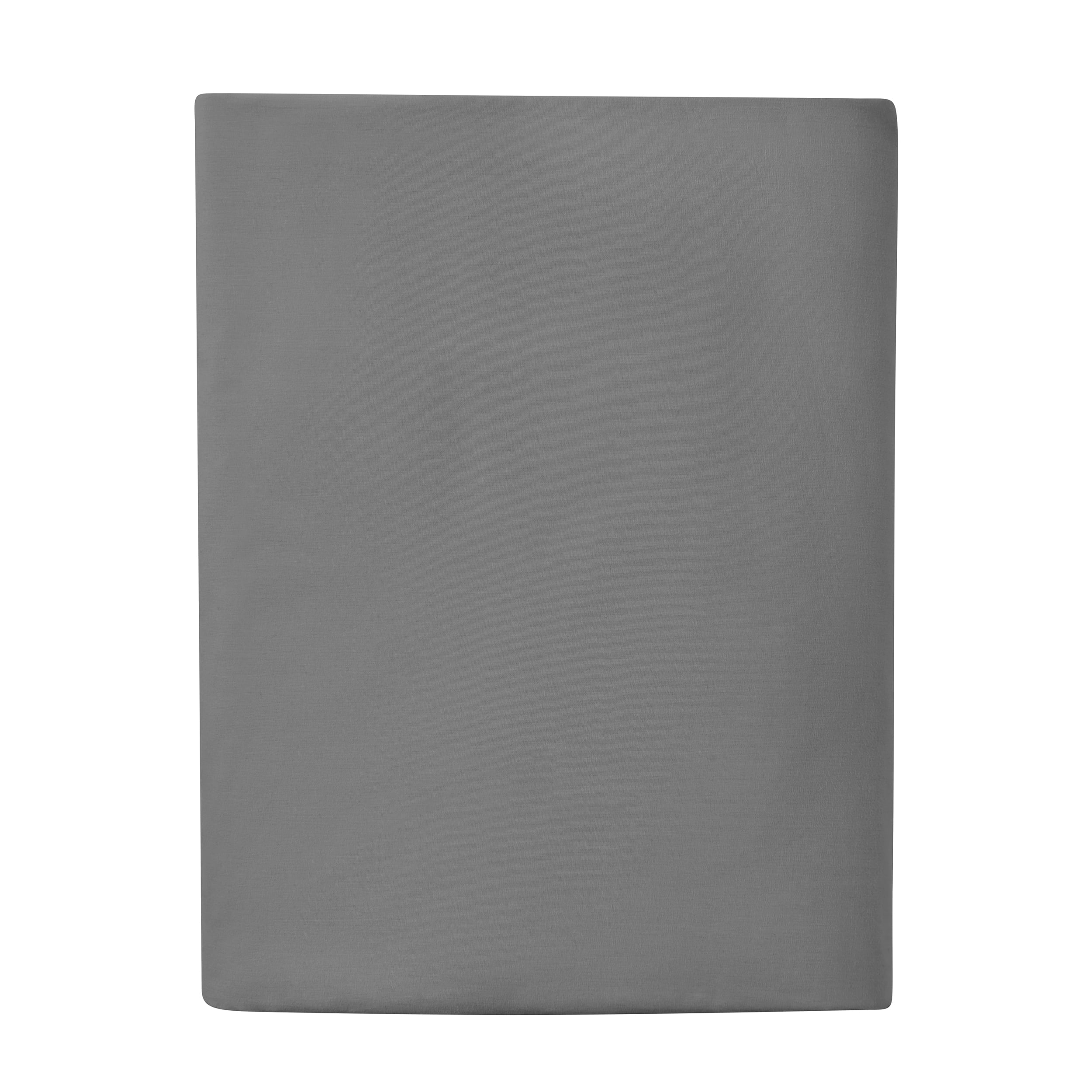 Wrinkle-Resistant Solid Soothing-Gray Cotton Blend Fitted Sheet, Twin/Twin XL - Premium Ultra-Soft Pillowcase Pair for Sleeping - Default Title