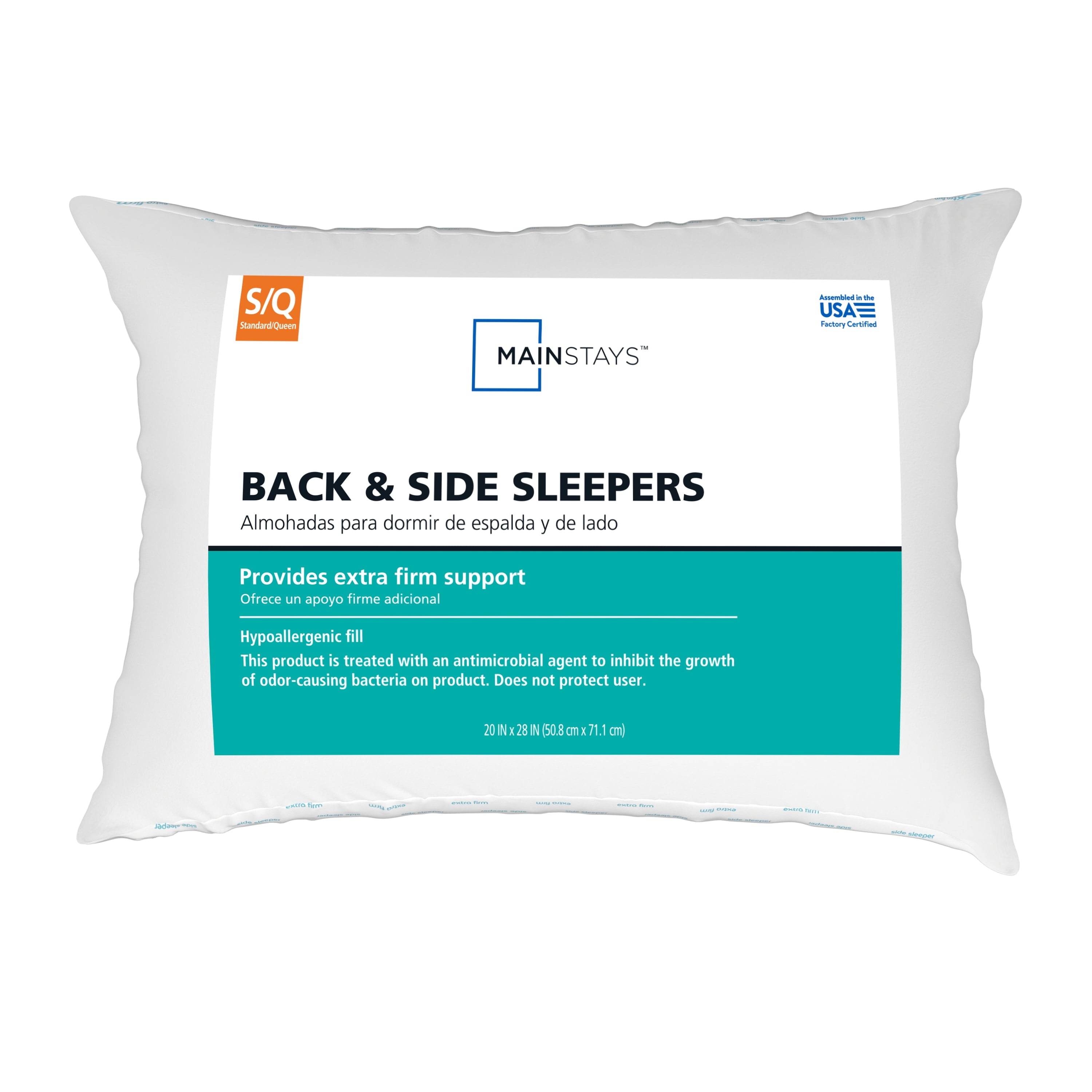 Fluffy Shredded Back & Side Sleeper Bed Pillow, Standard/Queen - Extra Firm Support - Decorative Throw Pillow Cushion for Sofa & Bed - Default Title