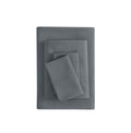 Cooling Sateen Super Soft Brushed Microfiber Bed Sheet Set, Soothing Gray, Queen, 4 Piece - Premium Ultra-Soft Pillowcase Pair for Sleeping - Default Title