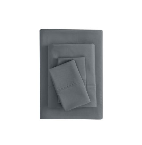 Cooling Sateen Super Soft Brushed Microfiber Bed Sheet Set, Soothing Gray, Queen, 4 Piece - Premium Ultra-Soft Pillowcase Pair for Sleeping - Default Title
