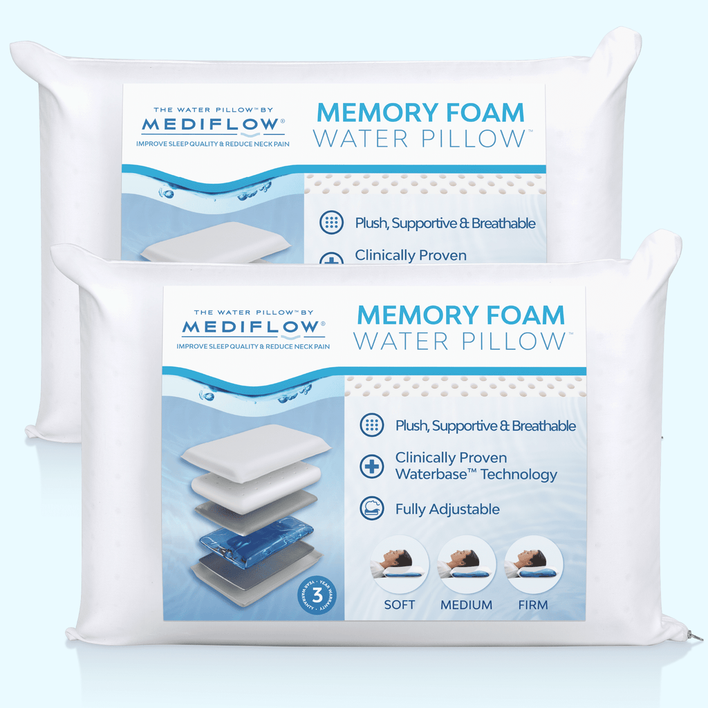 Fluffy Shredded Memory Foam Water Pillow - Adjustable Pillow for Neck Pain Relief, Pillow for Side, Back, and Stomach Sleepers, The O... - Orthopedic Shredded Foam Bed Pillow Set - Default Title