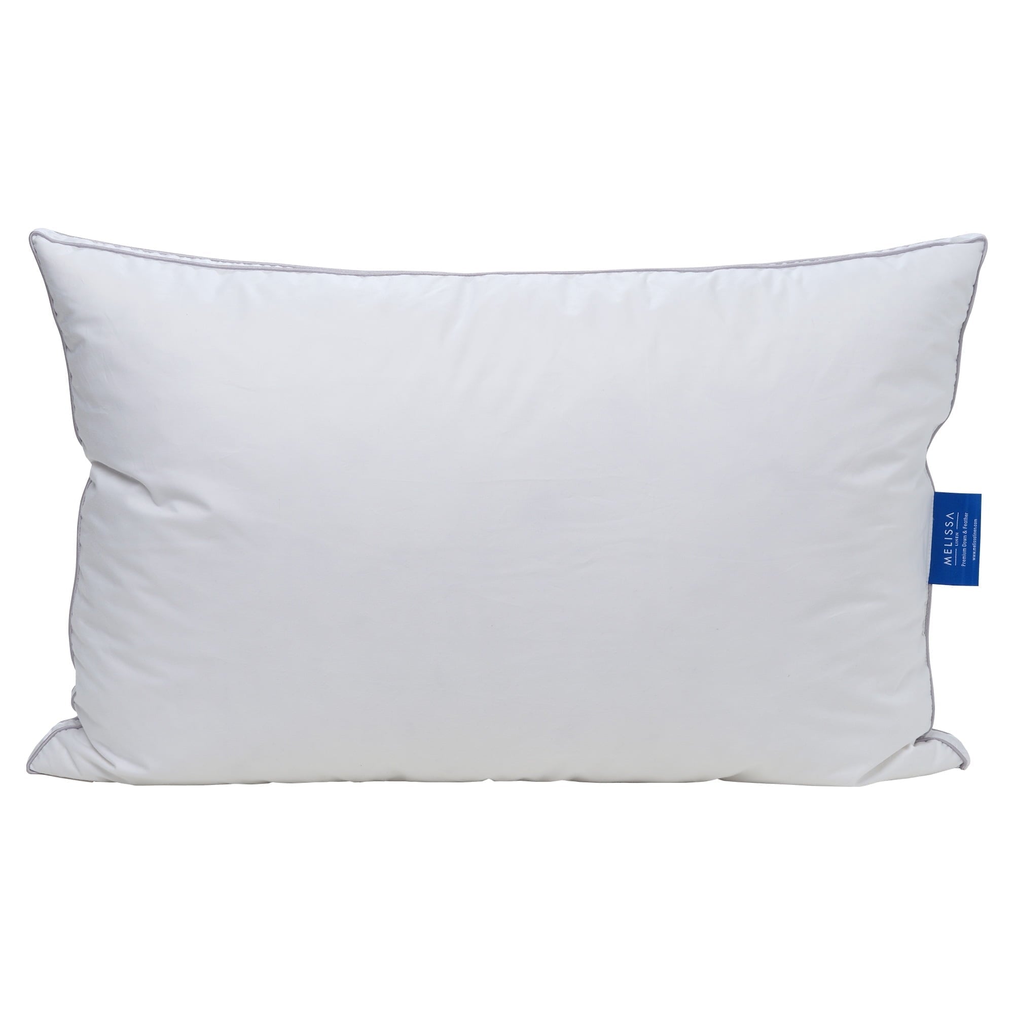 Orthopedic Support Linen Premium Goose Down Feather Pillow for Bed, Soft & Supportive, Standard Size, White - Decorative Throw Pillow Cushion for Sofa & Bed - Default Title