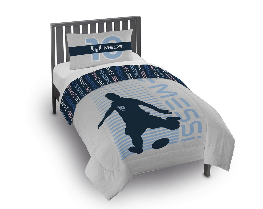 Heavyweight Warmth Kids 2 Piece Grey Reversible Comforter and Pillowcase Set, Twin/Full - All-Season Down Alternative Comforter Insert - Default Title