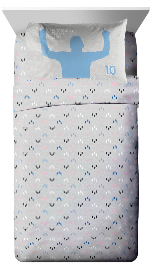 Cooling Sateen Lionel 3 Piece Twin Size Bed Sheet Set - Soccer Theme Bedding for Kids & Teens - Premium Ultra-Soft Pillowcase Pair for Sleeping - Default Title