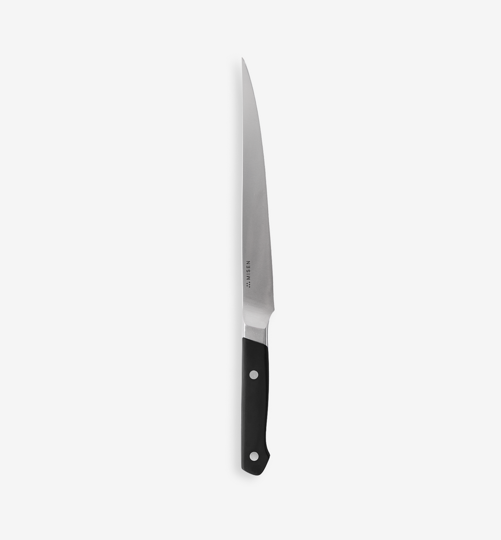 Misen slicing knife with stainless steel blade and black handle