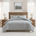 Luxurious Quilted Full/Queen Comforter Set, All-Season, 3-Piece, Green Gingham Plaid - All-Season Down Alternative Comforter Insert - Default Title