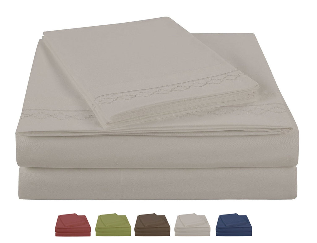 Ultra-Soft Luxury Silver Gray Microfiber bed Sheet Sets, 4-pieces, Twin size - Luxury Bed Sheet Set with Deep Pockets - Default Title