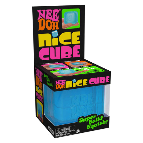 Crystal Clear NeeDoh Nice Cube | Series Elm Bridge - Crystal Clear Squishable Ice Cube NeeDoh - Surprise Me! (Random Color)