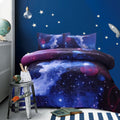 Hypoallergenic Cloud Galaxy Bedding Sets Outer Space Comforter 3D Printed Space Quilt Set Full Size for Kids Blue - Hypoallergenic Ultra-Fluffy Quilt for Winter - Default Title