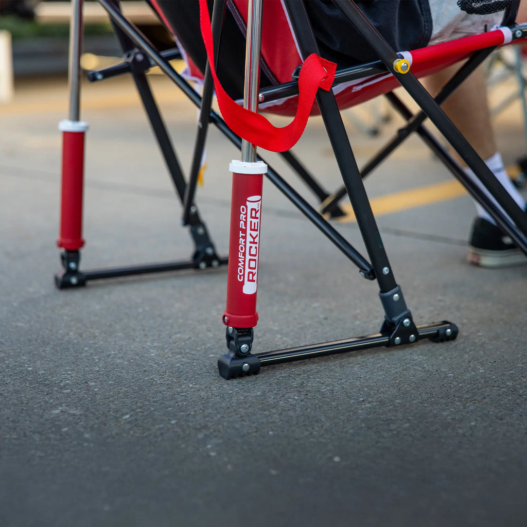 Patented Spring-Action College Comfort Pro Rocker - Nebraska Cornhuskers - Choice 161 - Patented Spring-Action Rocking Chair for Camping Detail