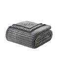 Cozy Fleece Cut Plush Fleece Blanket, Soft Lightweight Fuzzy Luxury Throw Size Bed Blankets for Bed, Throw, Gray - Luxury Knitted Decorative Throw Blanket with Fringes - Default Title