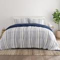 Fluffy Down Alternative 2-Piece Navy Farmhouse Dreams ReversiblePrint Comforter Set, Twin/TwinXL - Luxurious Quilted Duvet Cover Set - Default Title