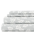Wrinkle-Resistant 4 Piece Pattern Microfiber Bed Sheets Set, Gray Wheat, Full - Luxury Bed Sheet Set with Deep Pockets - Default Title