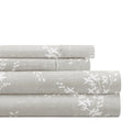 Wrinkle-Resistant 3 Piece Pattern Microfiber Bed Sheets Set, Distressed Willow Light Gray, Twin - Breathable Egyptian Cotton Flat & Fitted Sheets - Default Title