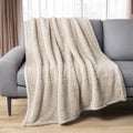 Super Soft Flannel Sherpa Throw Blanket For Couch Sofa, Cream Beige Fluffy Warm Plush Blanket for Bed, Cozy Super Soft Lightweight Throw... - Lightweight Plush Warm Blanket for All Seasons - Default Title
