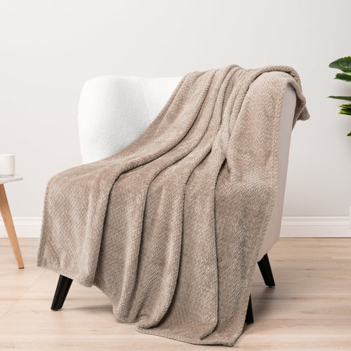 Cozy Fleece Soft Fleece Taupe Tan Throw Blanket for Couch, Lightweight Plush Warm Blankets for Bed, Fuzzy Cozy Flannel Blanket Th... - Cozy Fleece Throw Blanket for Couch & Bed - Default Title