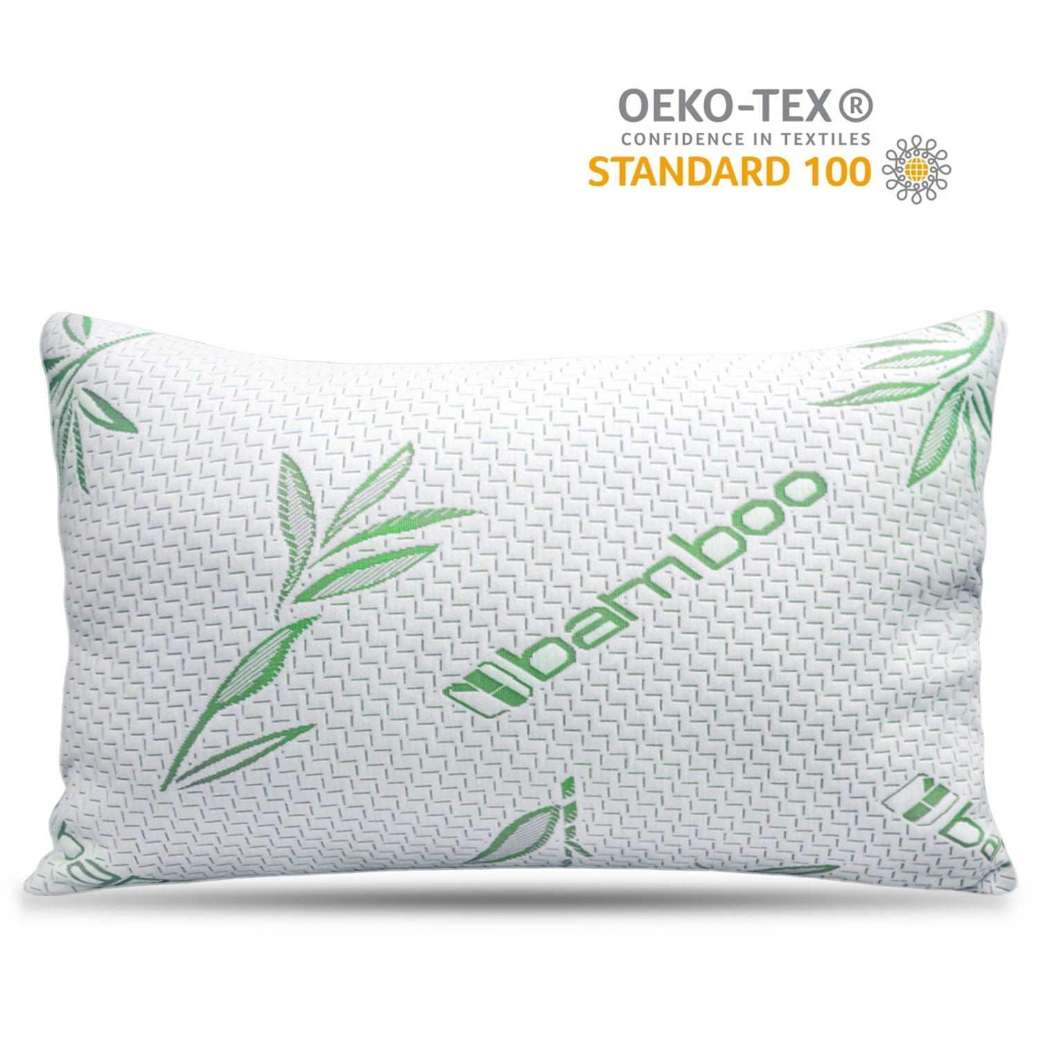 Orthopedic Support Queen Size Bamboo Pillow, Memory Foam Bed Pillows with Washable Pillowcases, Queen - Ergonomic Memory Foam Pillow for Neck Pain Support - Default Title