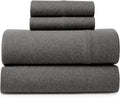 Wrinkle-Resistant Jersey Sheet Set - 4 Pieces Queen Cotton Sheets Set - Stretchable Ultrasoft Luxury Knit Bed Linen (Dark Gray, Queen) - Premium Ultra-Soft Pillowcase Pair for Sleeping - Default Title