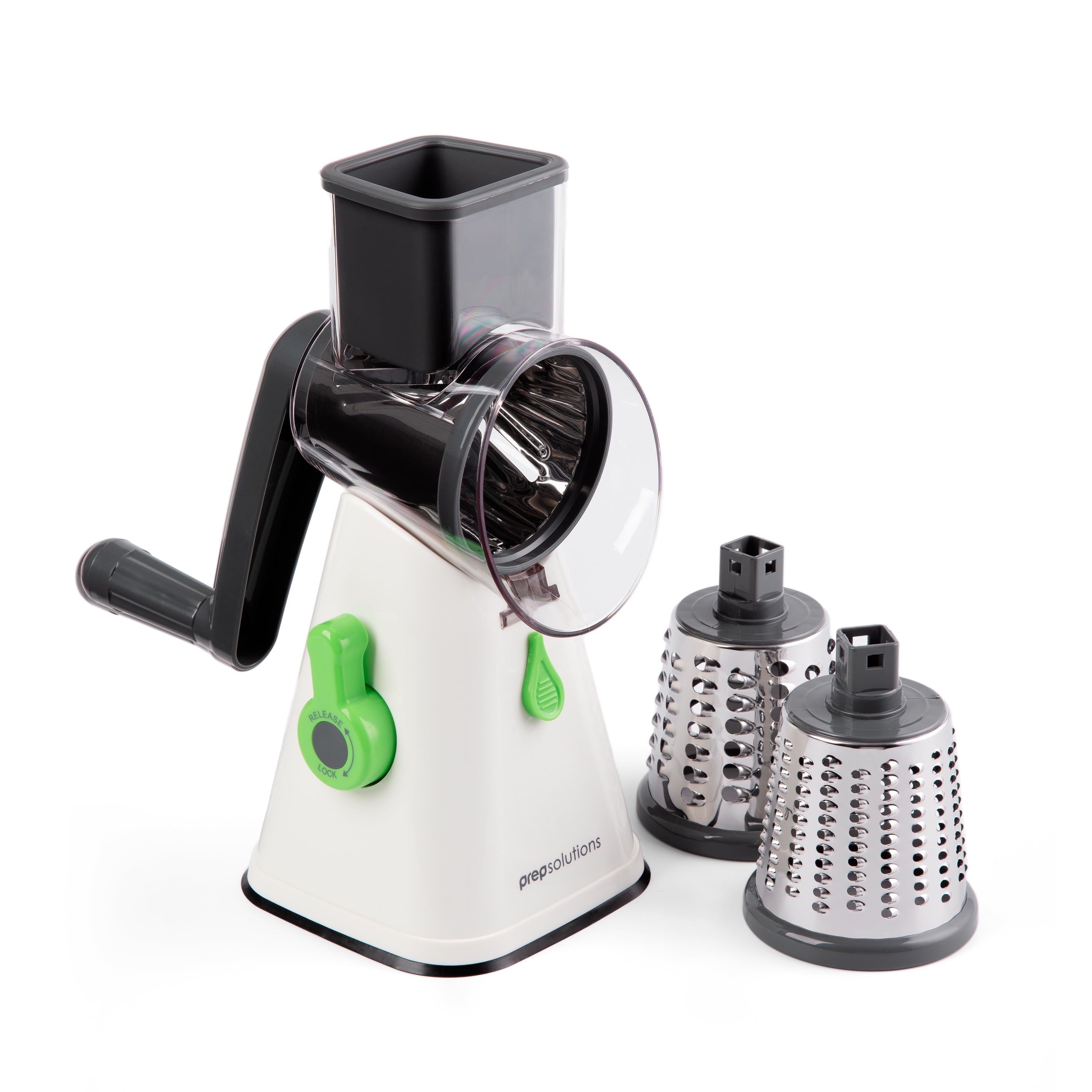Ergonomic Manual Manual Rotary Grater & Slicer - Kitchen Gadget Tool for Quick Food Prep - Default Title