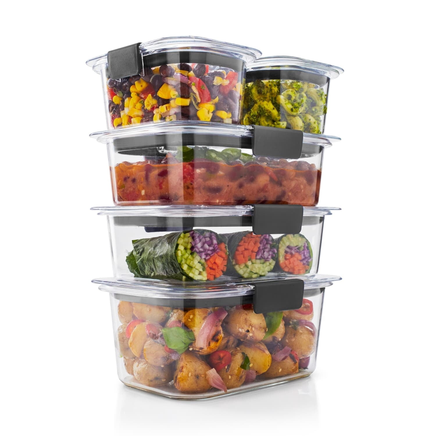 Playful Geometric 10-Piece Set, Leak-Proof and Clear Food Storage Containers - Deliciously Soft Cupcake Sensory Glob - Default Title
