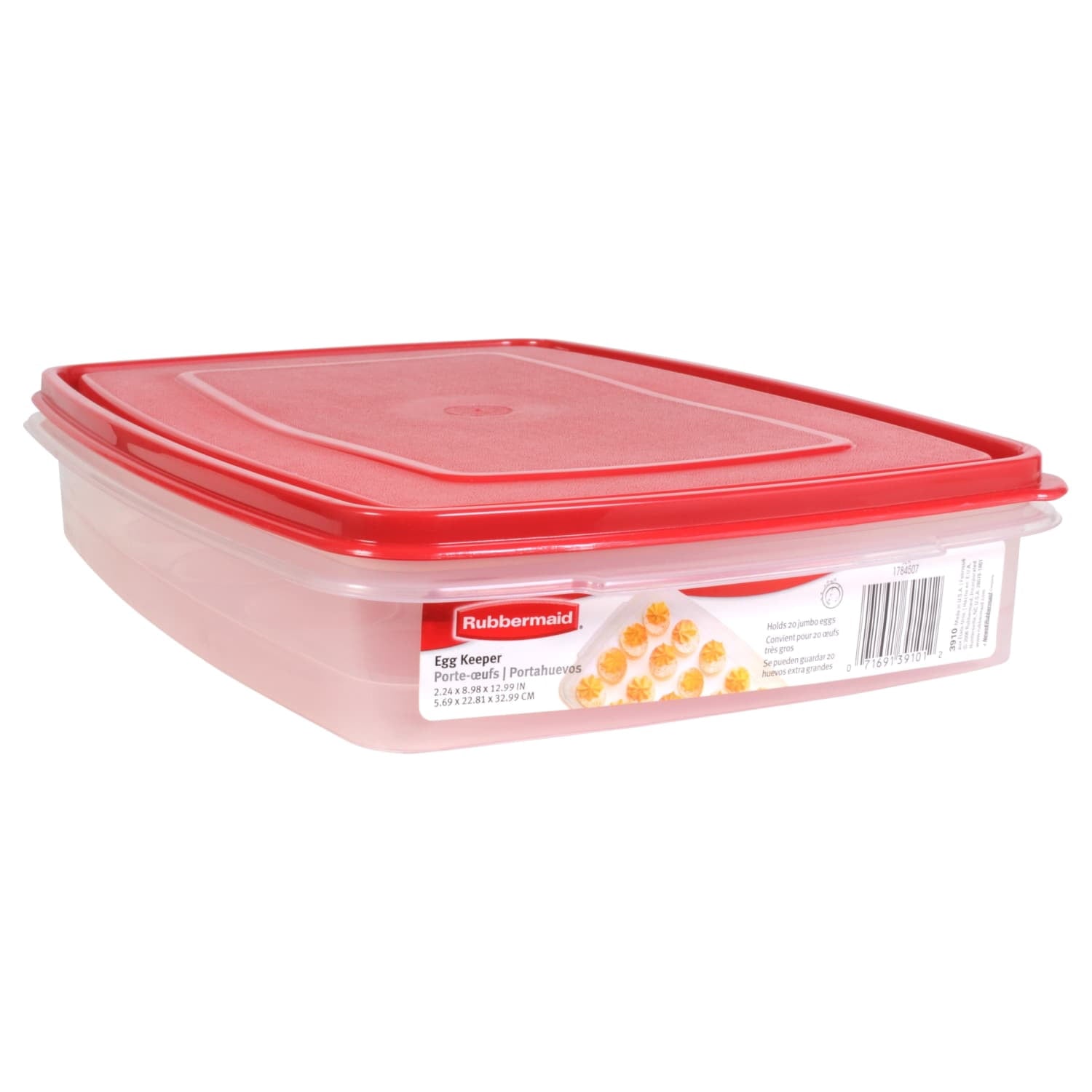Fun Food Fidget Egg Keeper Food Storage Container, Clear/Red, 1 Count - Playful Star & Heart Shaped Geometric NeeDoh - Default Title