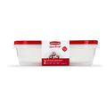 Fun Food Fidget 1 Gallon, 2 Packs, Red, Large Rectangular Plastic Food Storage Containers - Playful Star & Heart Shaped Geometric NeeDoh - Default Title