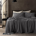 Wrinkle-Resistant Bed Sheets - Full Size Bed Sheets - Washed Microfiber - 4 Piece Hotel Luxury Bedding Sheets with Fitted Sheet, Flat S... - Premium Ultra-Soft Pillowcase Pair for Sleeping - Default Title
