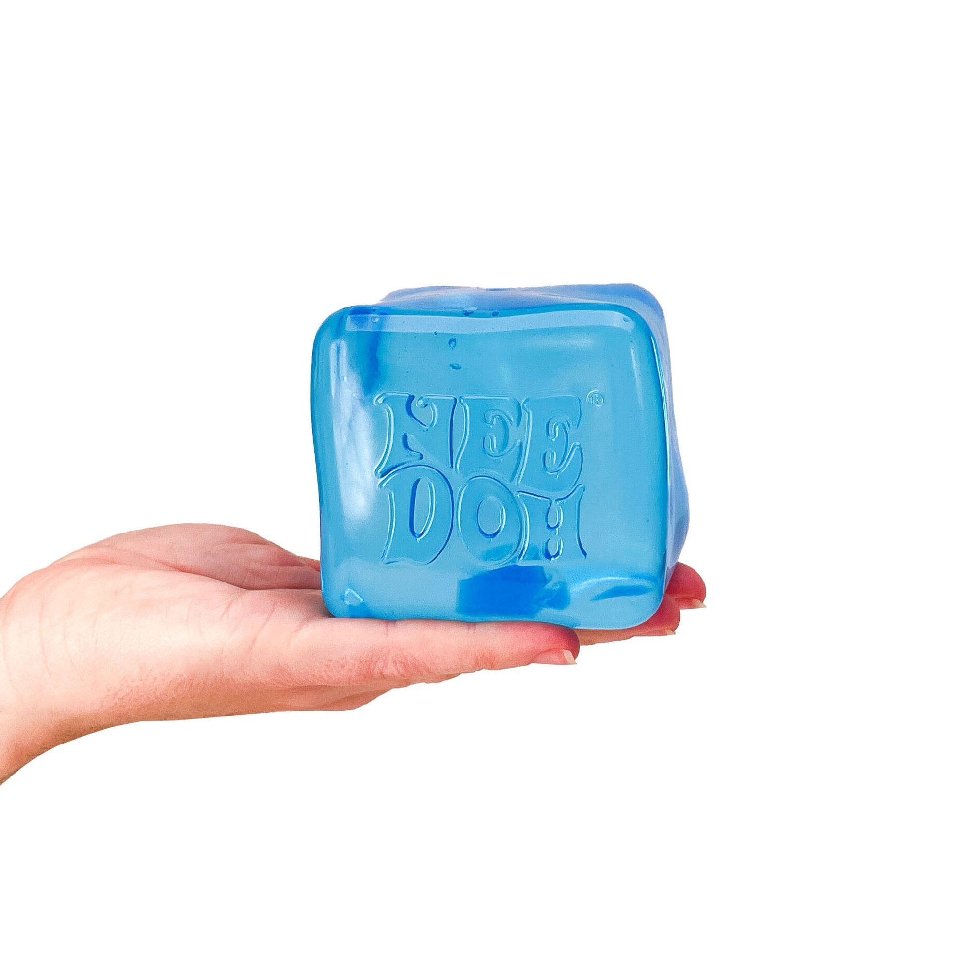 Ice-Cube Texture NeeDoh Nice Berg | Reserve Oak Hollow - Crystal Clear Squishable Ice Cube NeeDoh Detail