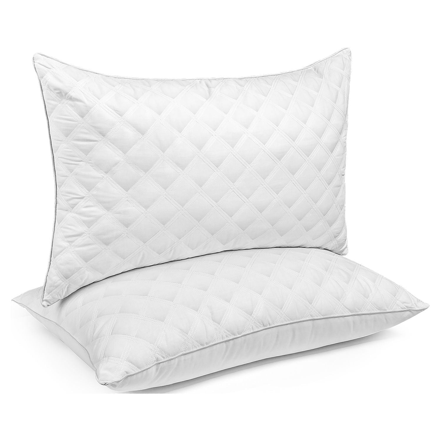 Decorative Plump Bed Pillows Queen Size Set of 2 Pillows for Bed 2 Pack Cooling Hotel Collection Down Alternative Pillows 20 x 30 inches - Orthopedic Shredded Foam Bed Pillow Set - Default Title