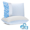 Fluffy Shredded Cooling Bed Pillows for Sleeping Shredded Memory Foam Pillows Queen Size Set of 2 Pack - Decorative Throw Pillow Cushion for Sofa & Bed - Default Title
