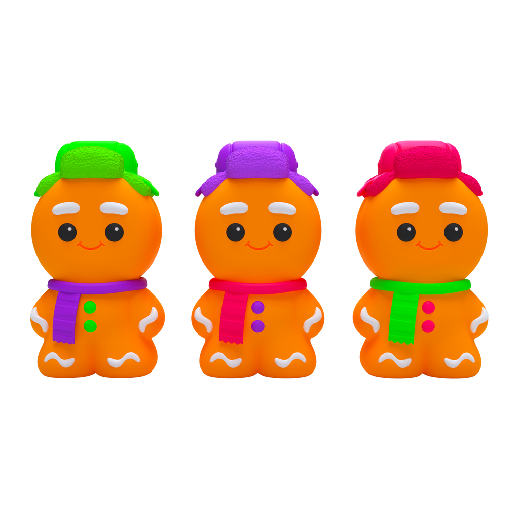Adorable Character NeeDoh Ginger Glowman | Select Copper Path - Purrfect Cat Squishy Character Stress Toy Detail