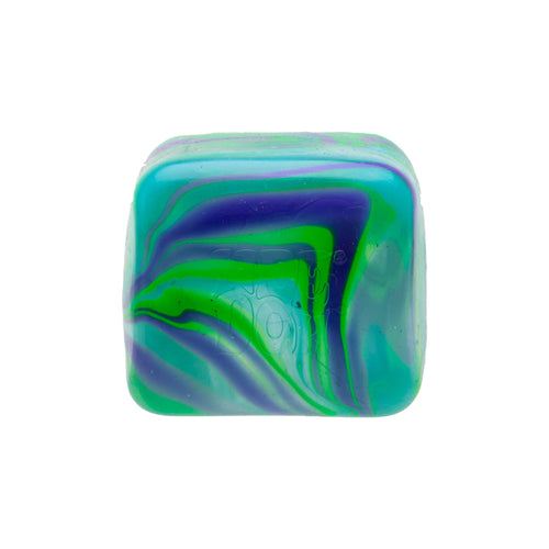 Crystal Clear NeeDoh Nice Cube Swirl | Select Golden Pond - 3-Piece Assorted Nice Cubes Pack for Fidgeting - Surprise Me! (Random Color)