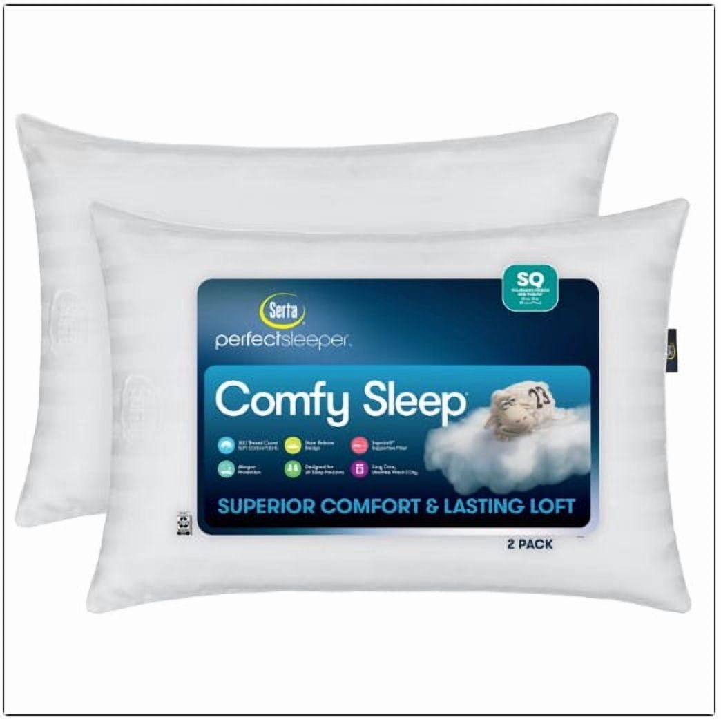 Orthopedic Support Comfy Sleep Bed Pillow Queen Size, Pack of 2 - Orthopedic Shredded Foam Bed Pillow Set - Default Title