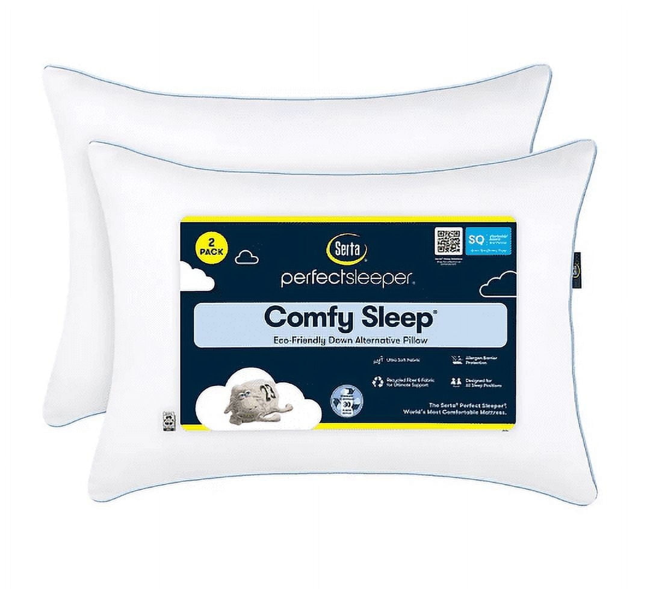 Ergonomic Memory Foam Queen Microfiber Polyester Bed Pillows Hypoallergenic (2 Count) - Orthopedic Shredded Foam Bed Pillow Set - Default Title