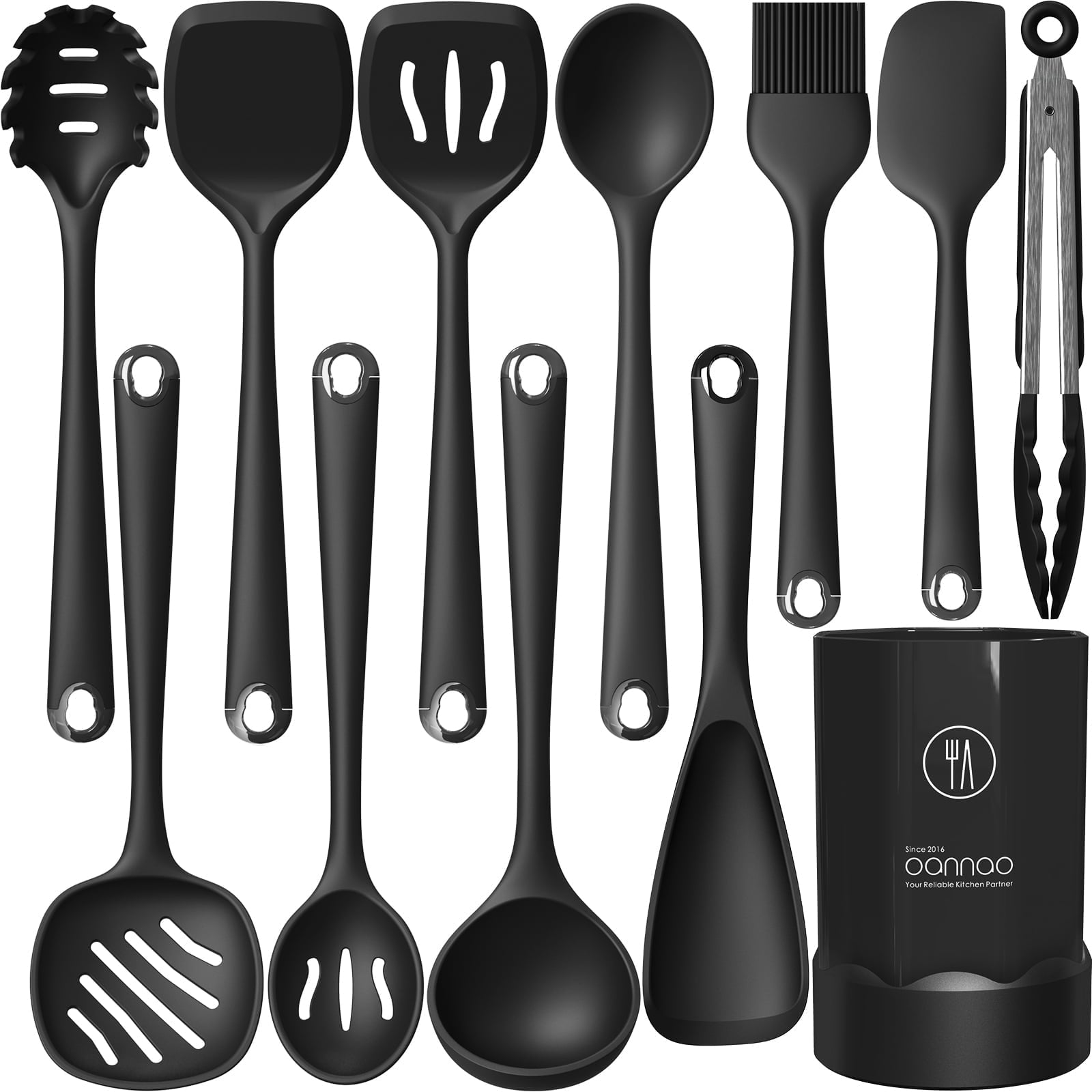 Chef-Quality Silicone Kitchen Utensils Set, 600°F Heat Resistant Silicone Cooking Utensils, Spatula, Spoon, Whisk, Tongs, Kitchen ... - High-Precision Culinary Tool for Baking & Cooking - Default Title