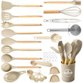 High-Precision Silicone Cooking Utensils Set, Heat Resistant Kitchen Tools, 36 PCS Non-Stick Silicone Cooking Kitchen Utensils, Khaki - High-Precision Culinary Tool for Baking & Cooking - Default Title
