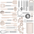 Non-Stick Safe Silicone Cooking Utensils Set - Heat Resistant Silicone Kitchen Utensils for Cooking, Kitchen Utensil Spatula Set,BPA... - Ergonomic Kitchen Tongs and Cooking Spoon Utensil - Default Title