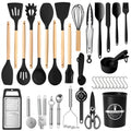 Professional Grade Silicone Cooking Utensils Set with Holder, 44 PCS Kitchen Utensils Set, Silicone Kitchen Gadgets Spatulas Set for Non... - Professional Kitchen Tool for Culinary Enthusiasts - Default Title